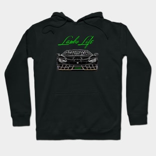 Lambo Life Lamborghini Sports Car Front End Hoodie